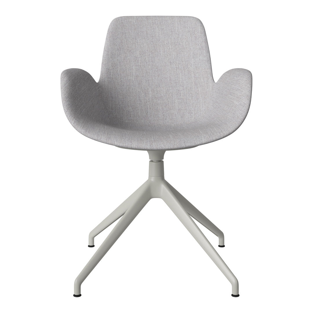 Fauteuil Seed - Rembourré - Piètement 4 branches avec patins - Acier laqué gris