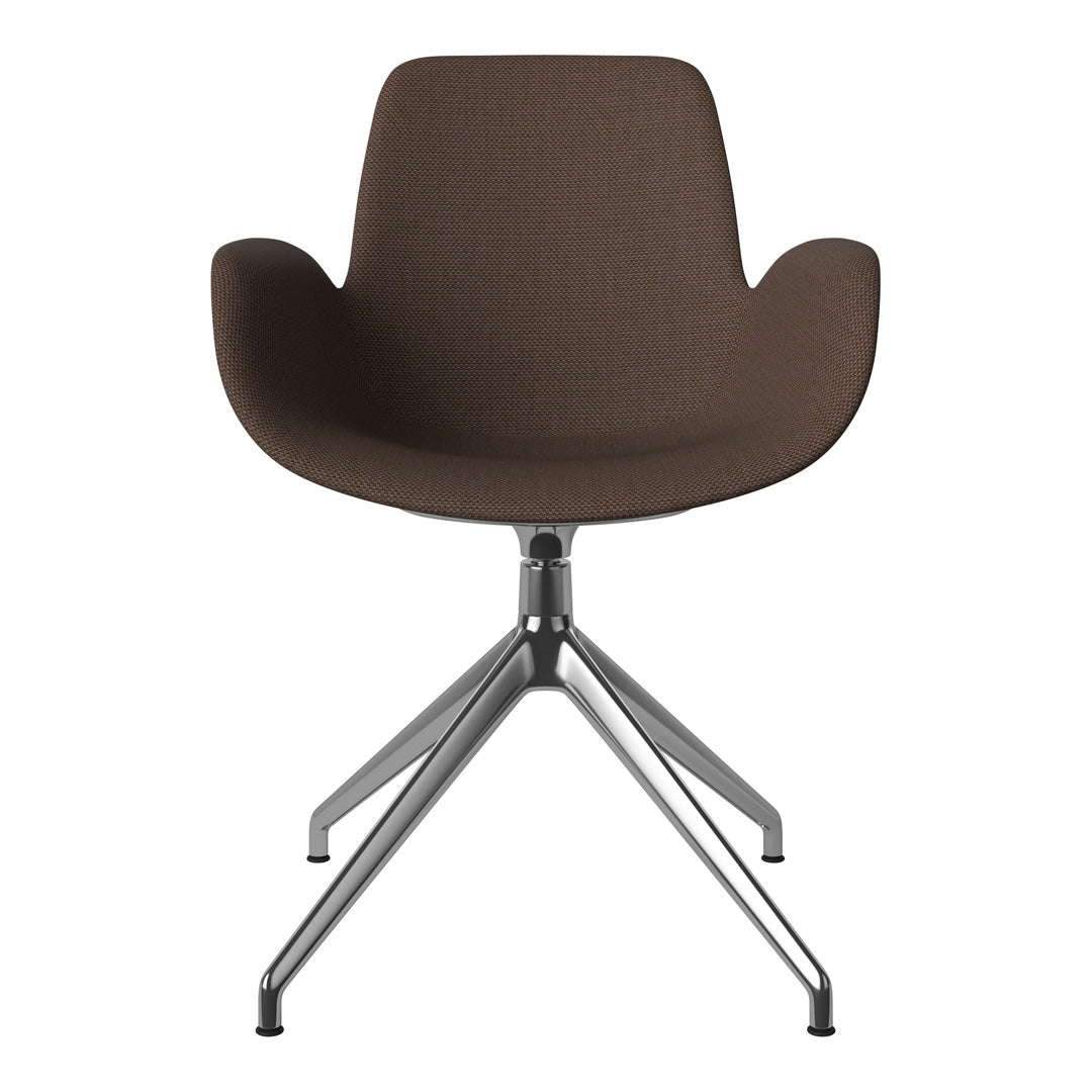 Fauteuil Seed - Rembourré - Piètement 4 branches avec patins - Chrome