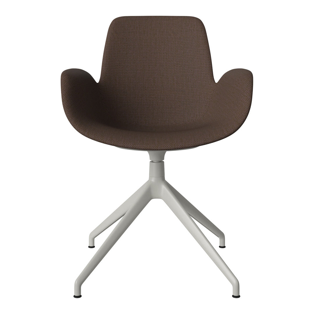 Fauteuil Seed - Rembourré - Piètement 4 branches avec patins - Acier laqué gris
