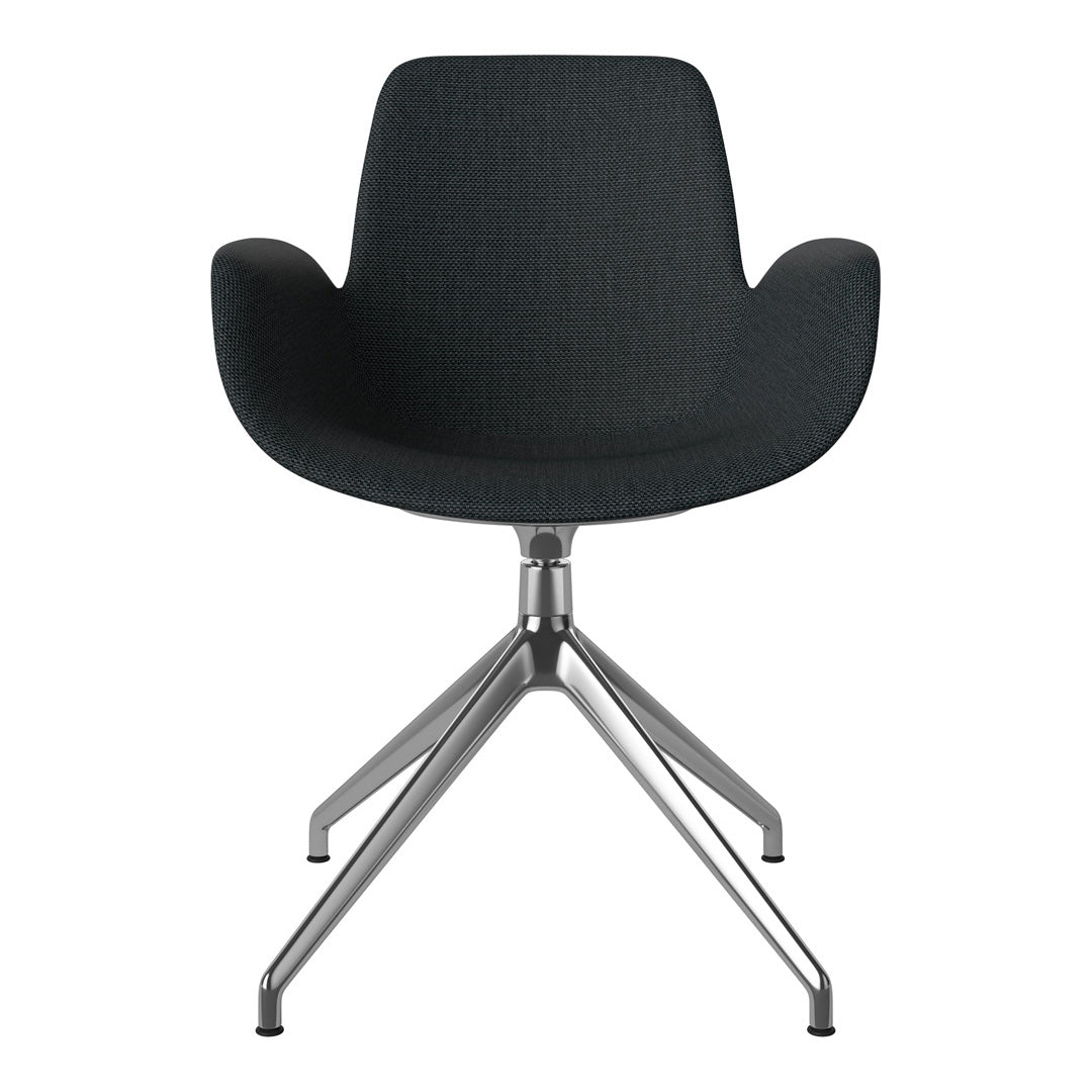 Fauteuil Seed - Rembourré - Piètement 4 branches avec patins - Chrome
