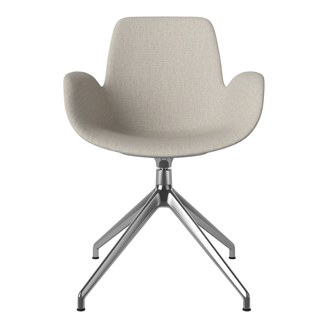 Fauteuil Seed - Rembourré - Piètement 4 branches avec patins - Chrome