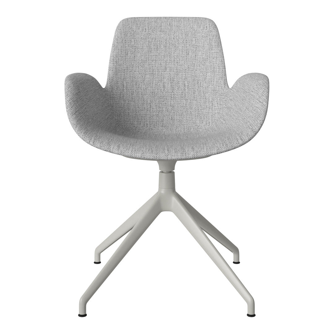 Fauteuil Seed - Rembourré - Piètement 4 branches avec patins - Acier laqué gris