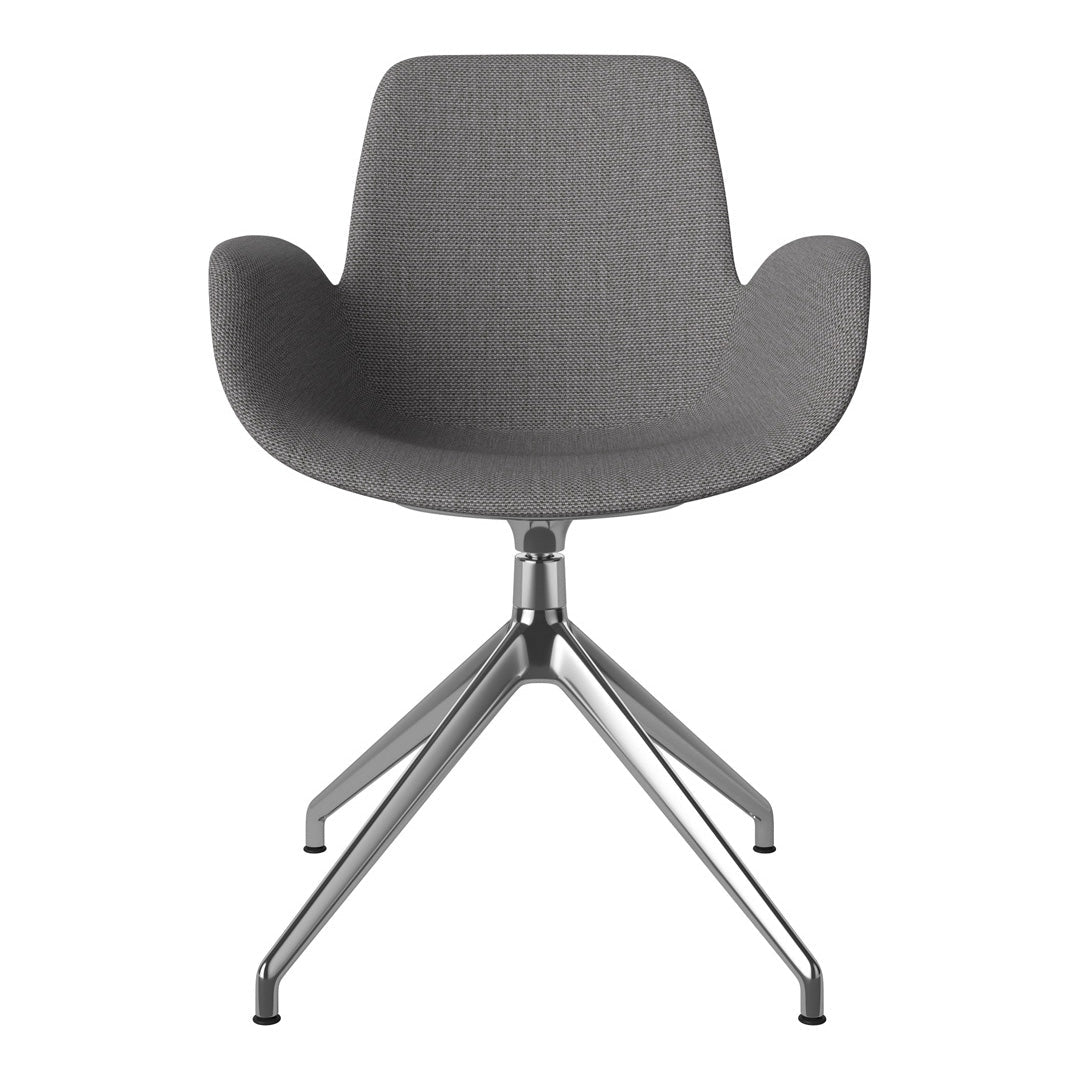 Fauteuil Seed - Rembourré - Piètement 4 branches avec patins - Chrome