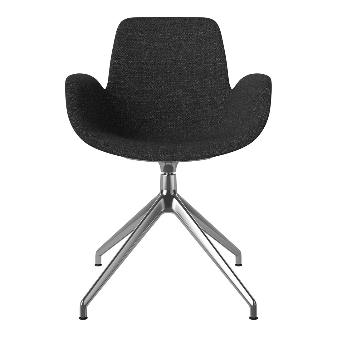 Fauteuil Seed - Rembourré - Piètement 4 branches avec patins - Chrome