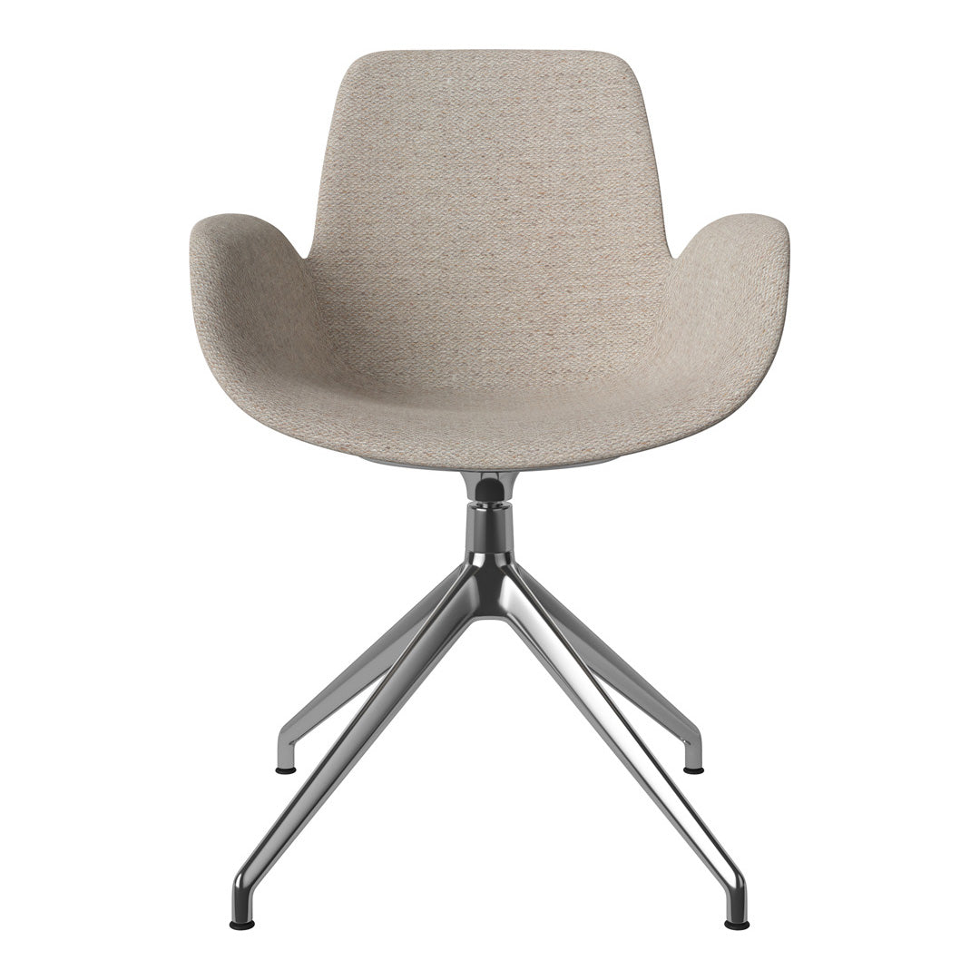 Fauteuil Seed - Rembourré - Piètement 4 branches avec patins - Chrome