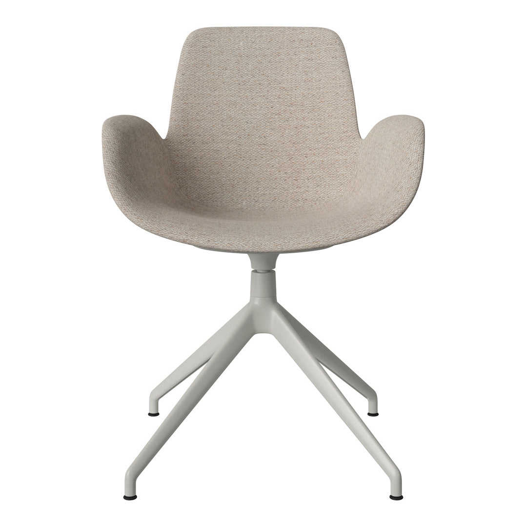 Fauteuil Seed - Rembourré - Piètement 4 branches avec patins - Acier laqué gris