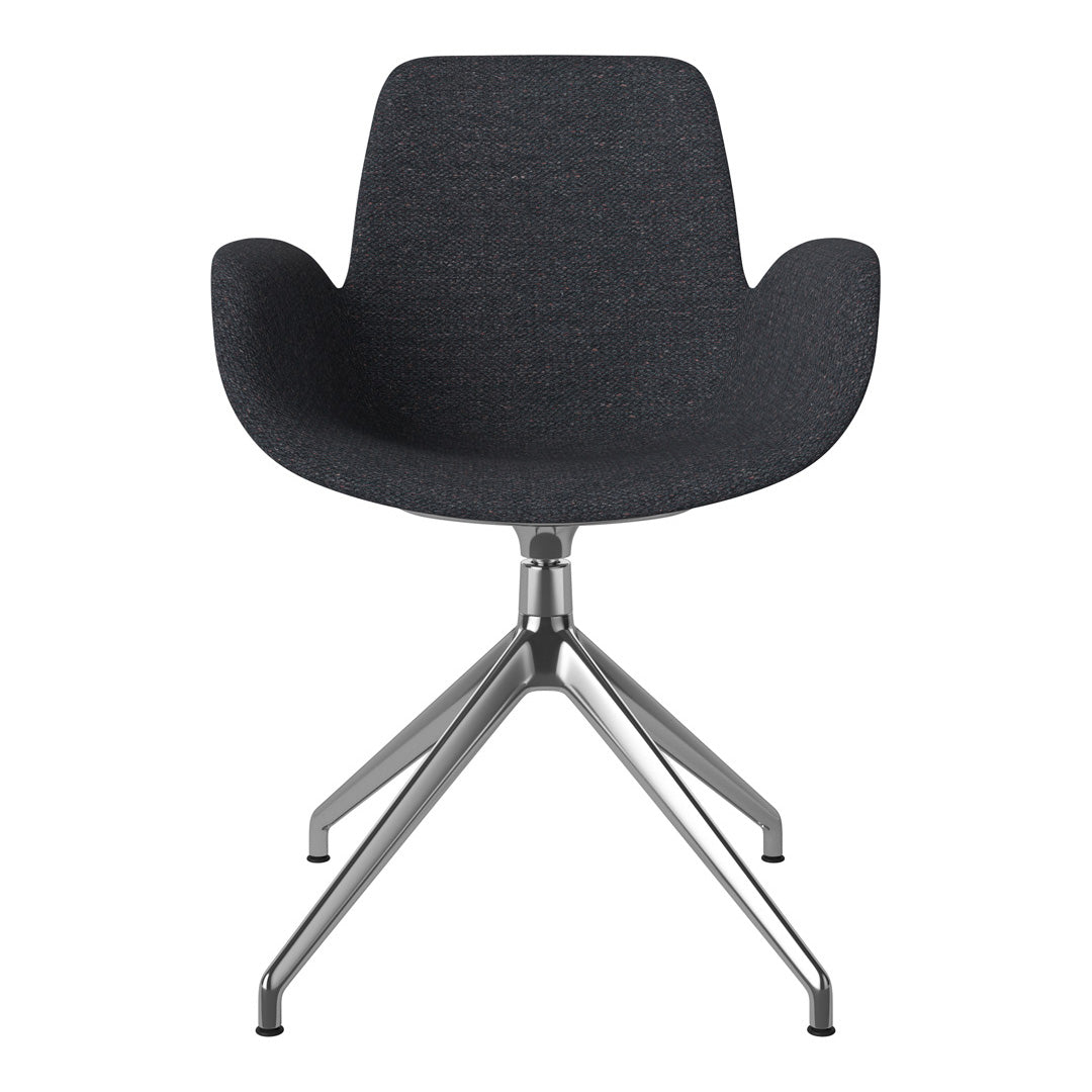 Fauteuil Seed - Rembourré - Piètement 4 branches avec patins - Chrome