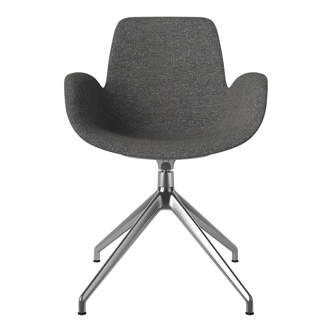 Fauteuil Seed - Rembourré - Piètement 4 branches avec patins - Chrome