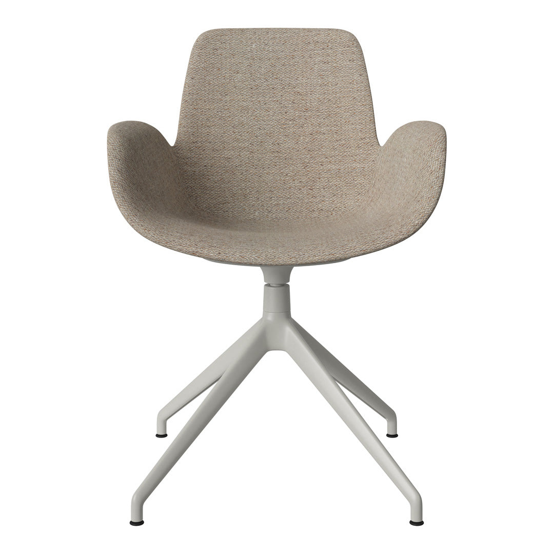Fauteuil Seed - Rembourré - Piètement 4 branches avec patins - Acier laqué gris