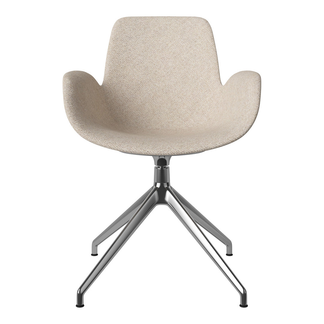Fauteuil Seed - Rembourré - Piètement 4 branches avec patins - Chrome