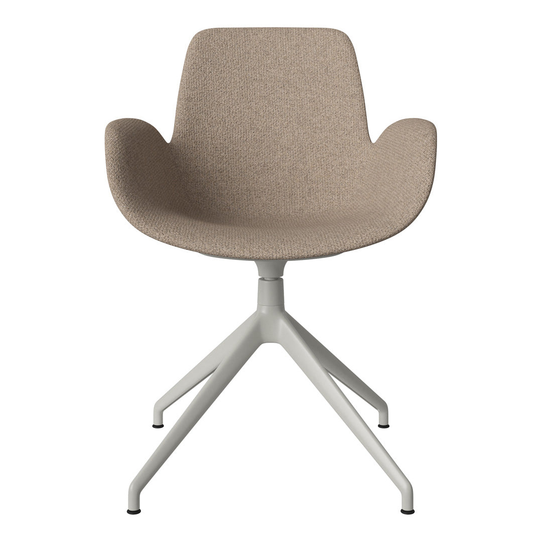 Fauteuil Seed - Rembourré - Piètement 4 branches avec patins - Acier laqué gris