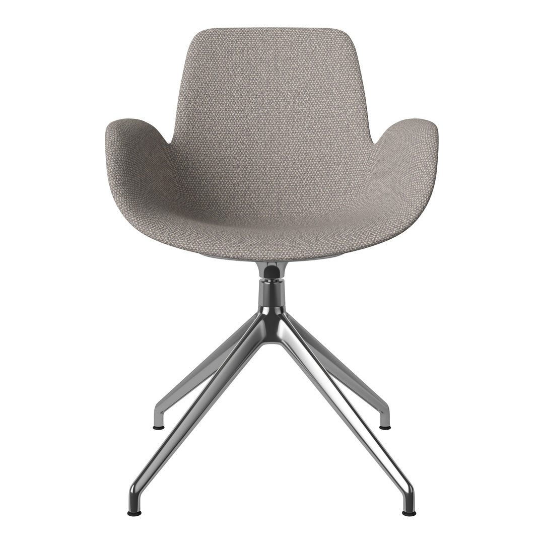 Fauteuil Seed - Rembourré - Piètement 4 branches avec patins - Chrome