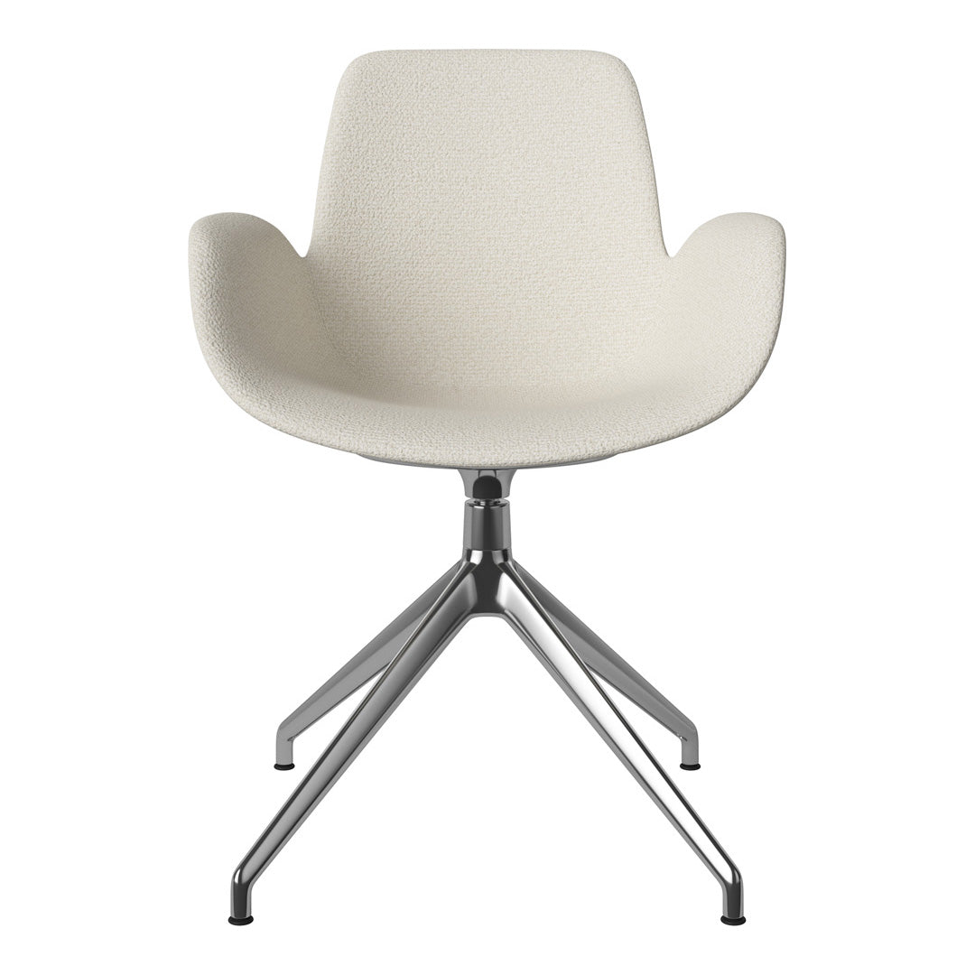 Fauteuil Seed - Rembourré - Piètement 4 branches avec patins - Chrome