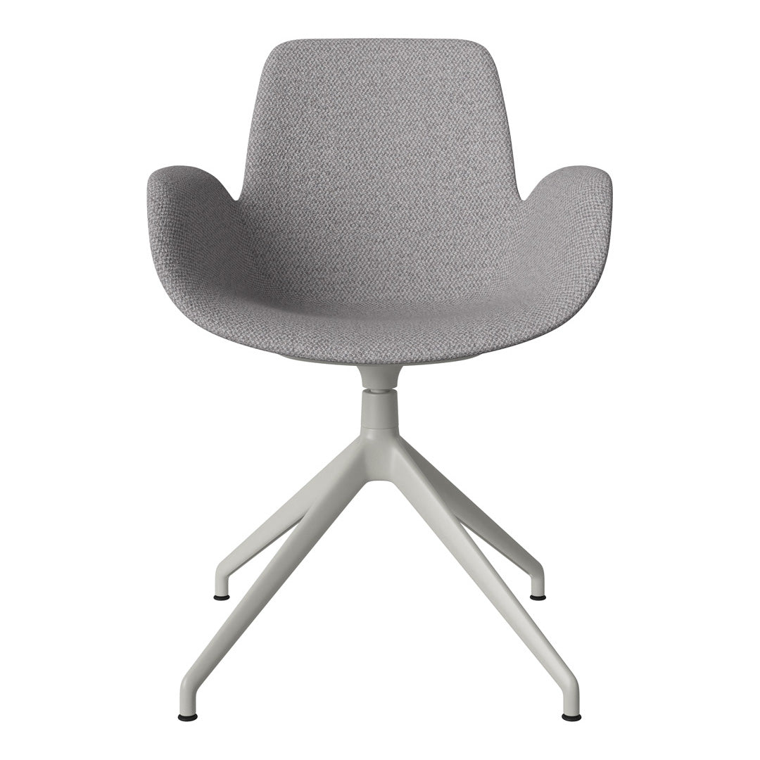 Fauteuil Seed - Rembourré - Piètement 4 branches avec patins - Acier laqué gris