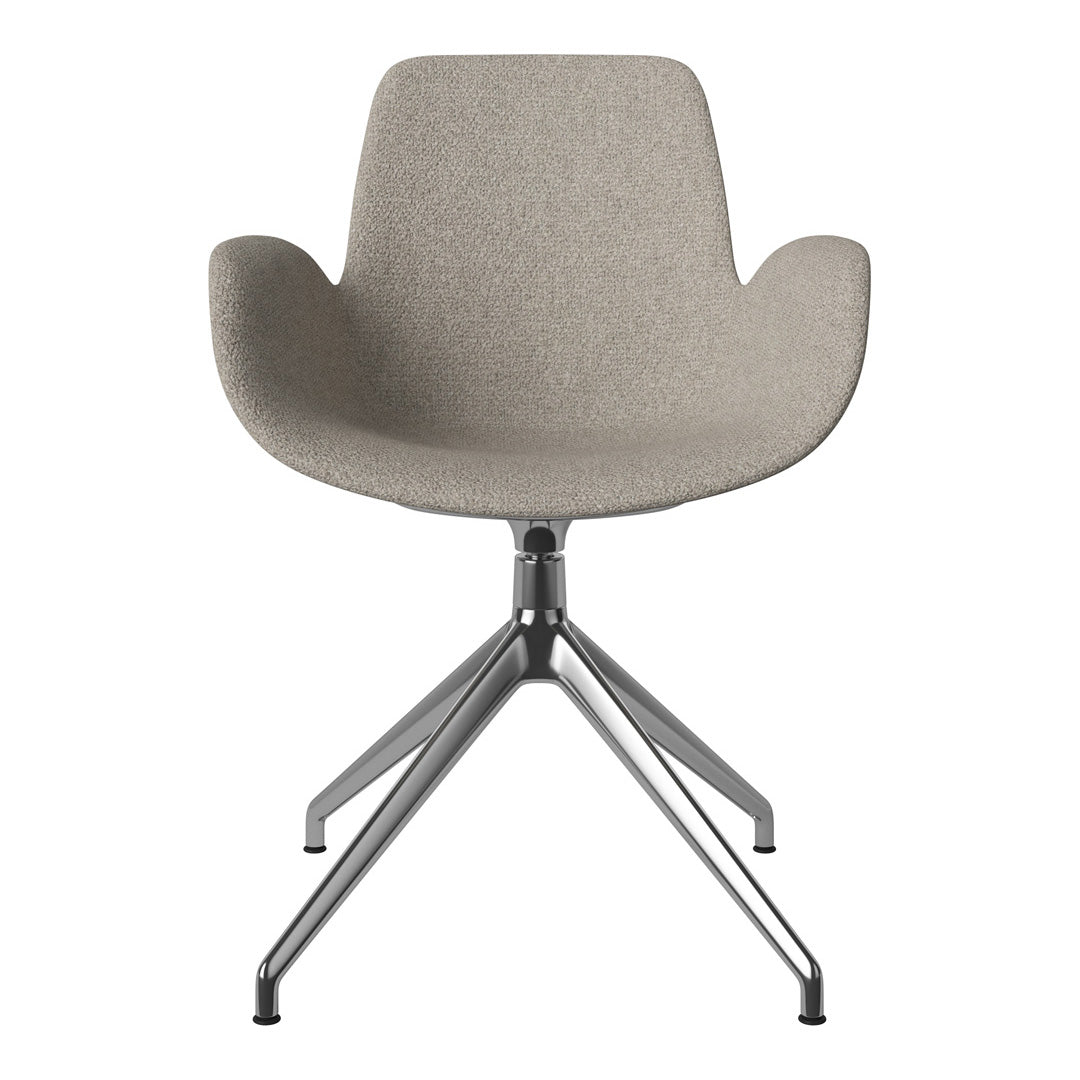 Fauteuil Seed - Rembourré - Piètement 4 branches avec patins - Chrome
