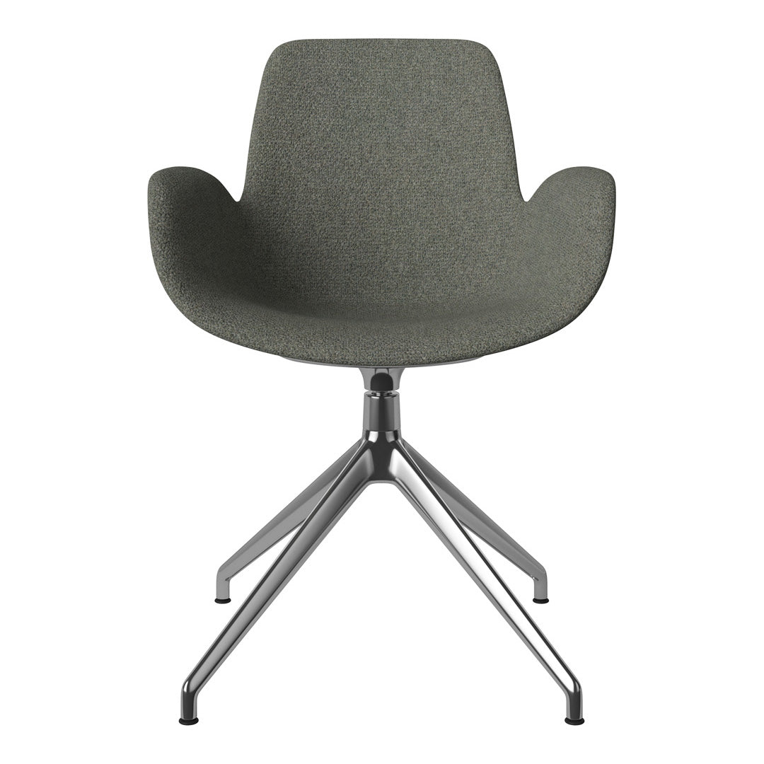 Fauteuil Seed - Rembourré - Piètement 4 branches avec patins - Chrome