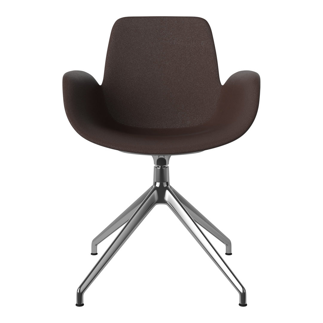 Fauteuil Seed - Rembourré - Piètement 4 branches avec patins - Chrome
