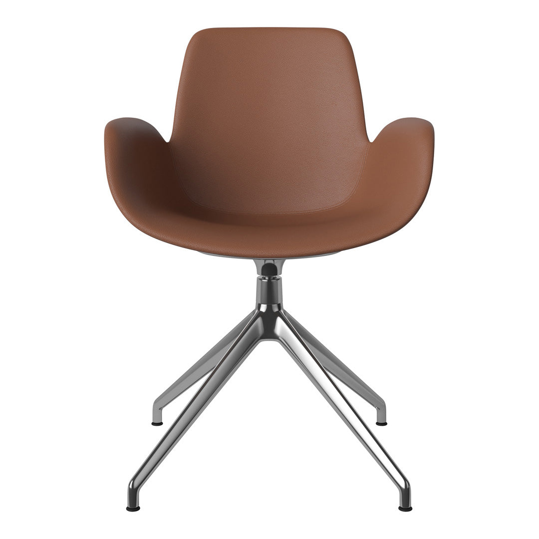 Fauteuil Seed - Rembourré - Piètement 4 branches avec patins - Chrome