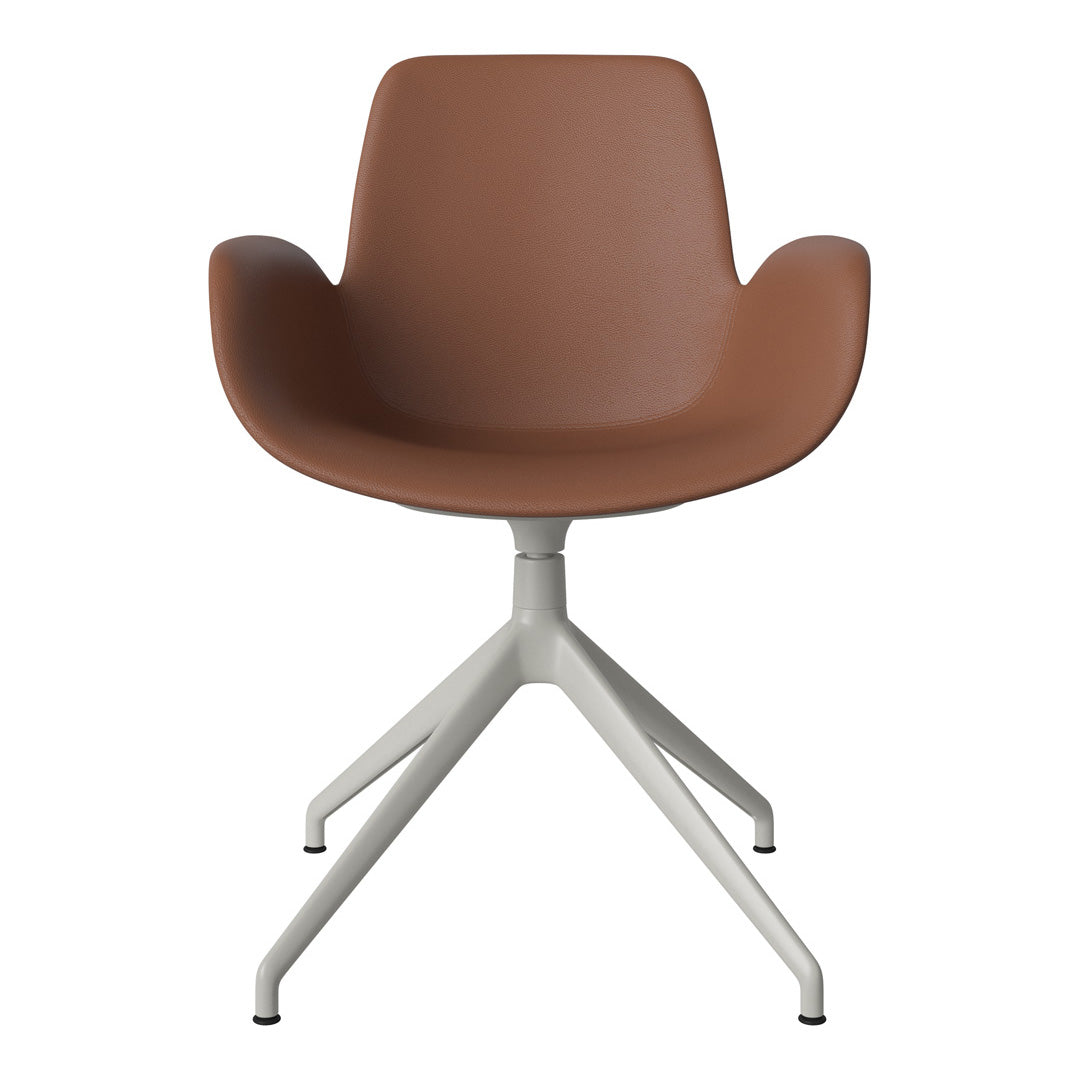 Fauteuil Seed - Rembourré - Piètement 4 branches avec patins - Acier laqué gris