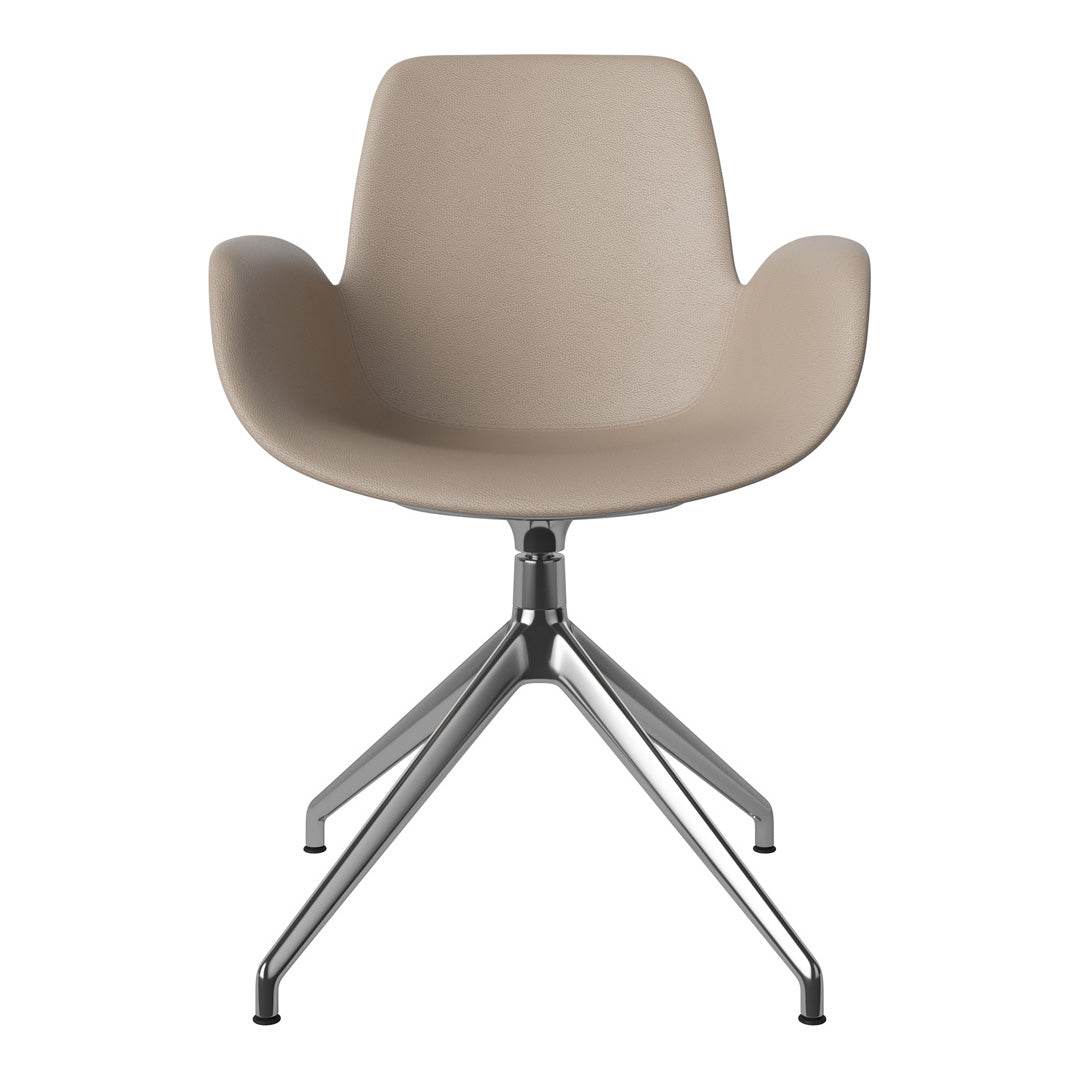 Fauteuil Seed - Rembourré - Piètement 4 branches avec patins - Chrome