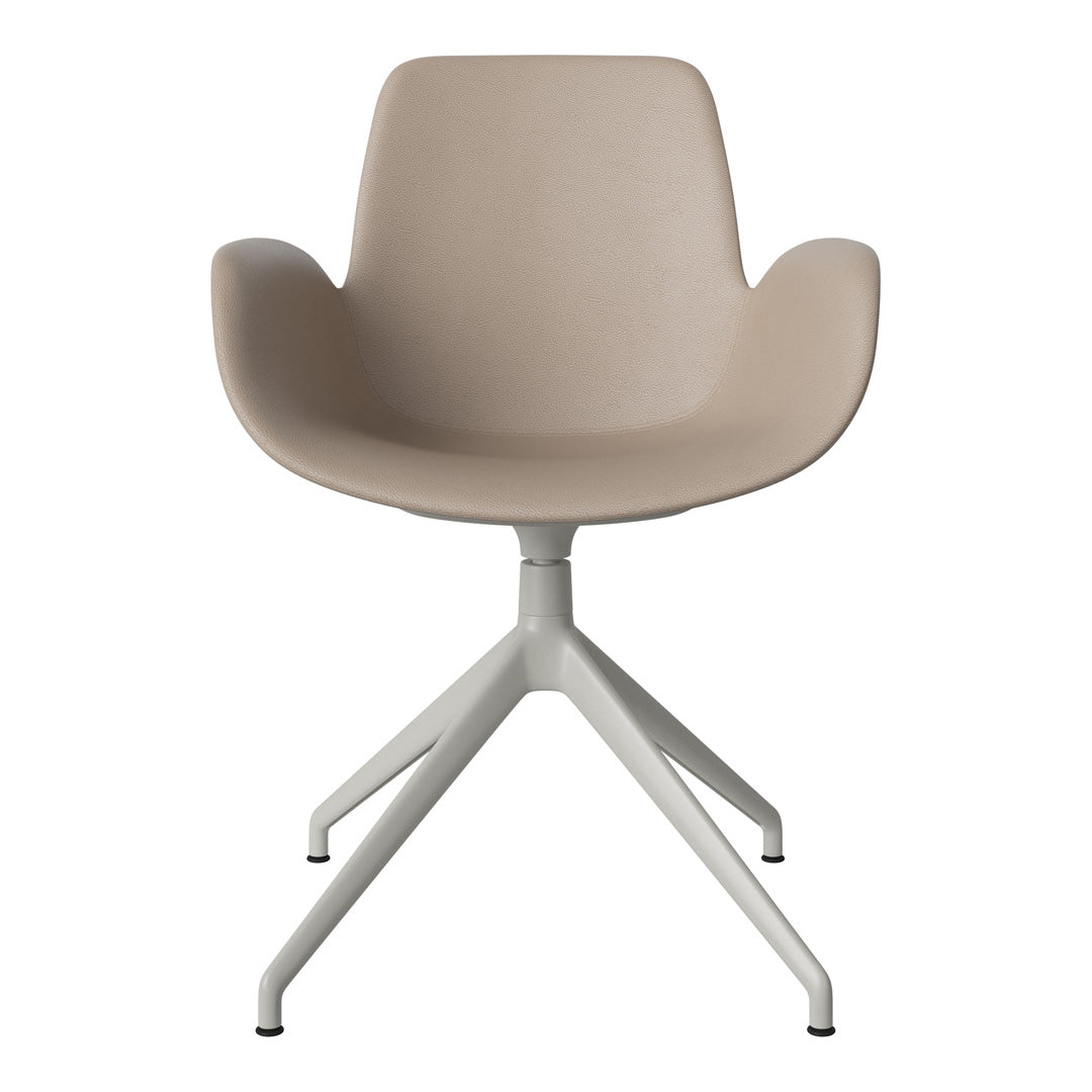 Fauteuil Seed - Rembourré - Piètement 4 branches avec patins - Acier laqué gris