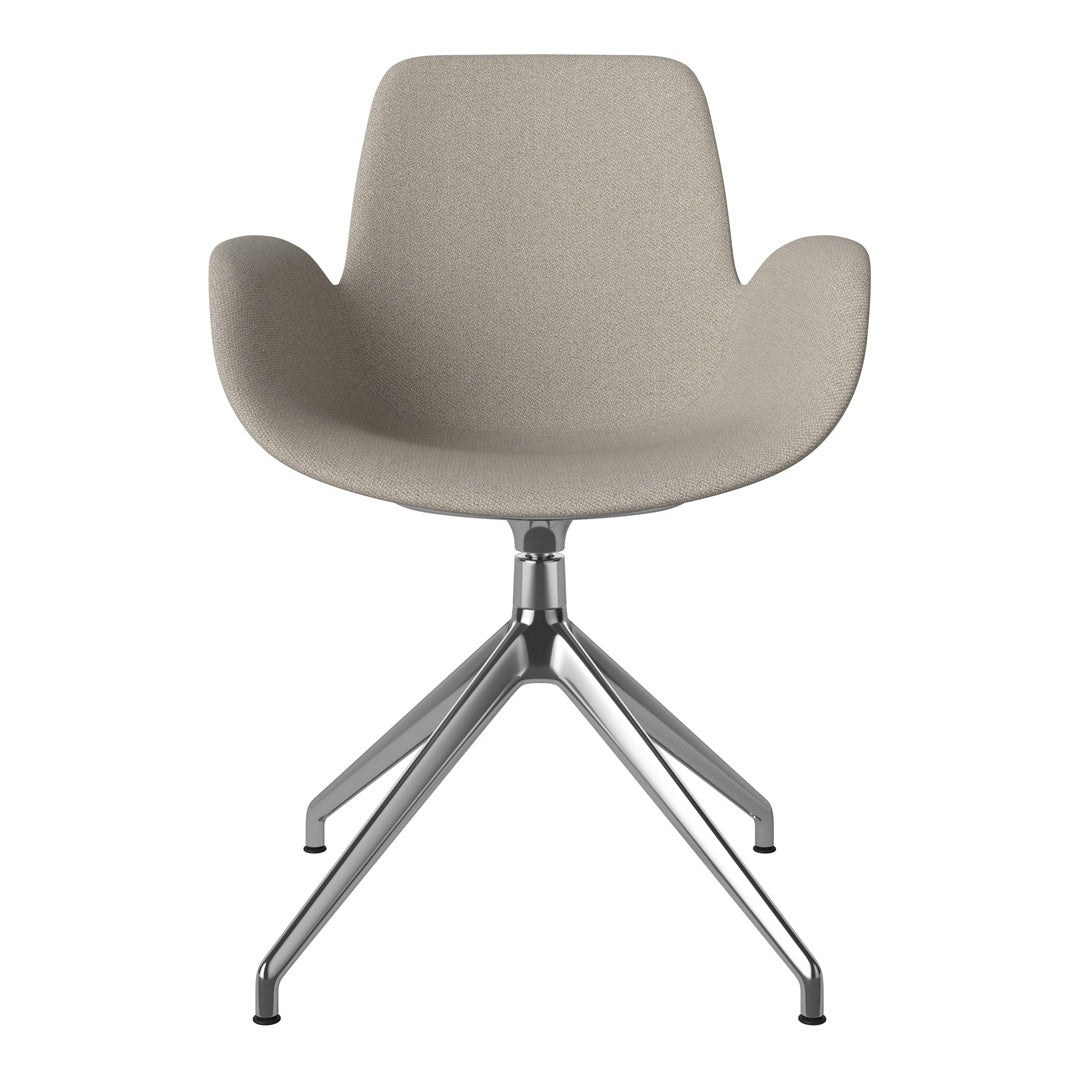 Fauteuil Seed - Rembourré - Piètement 4 branches avec patins - Chrome