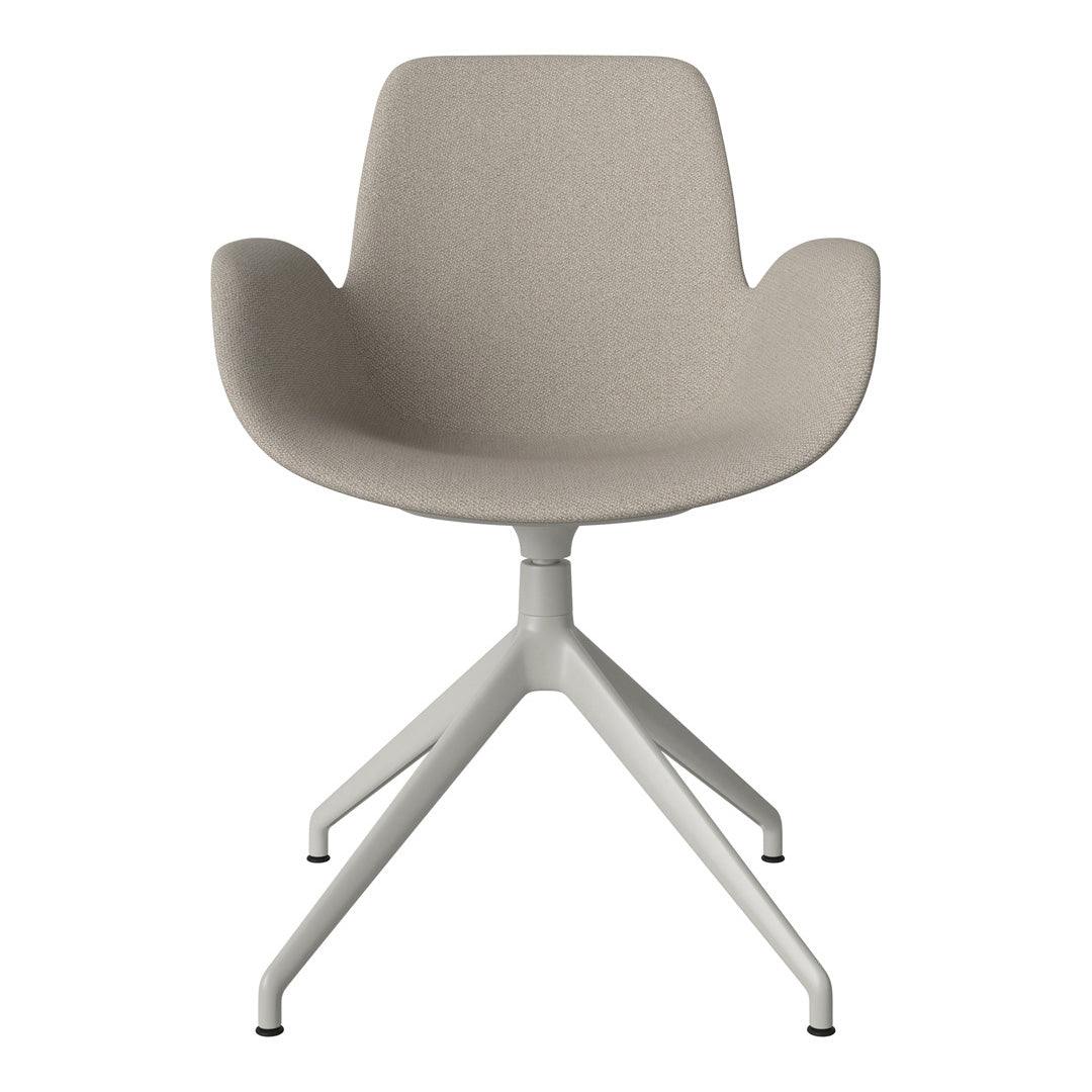 Fauteuil Seed - Rembourré - Piètement 4 branches avec patins - Acier laqué gris