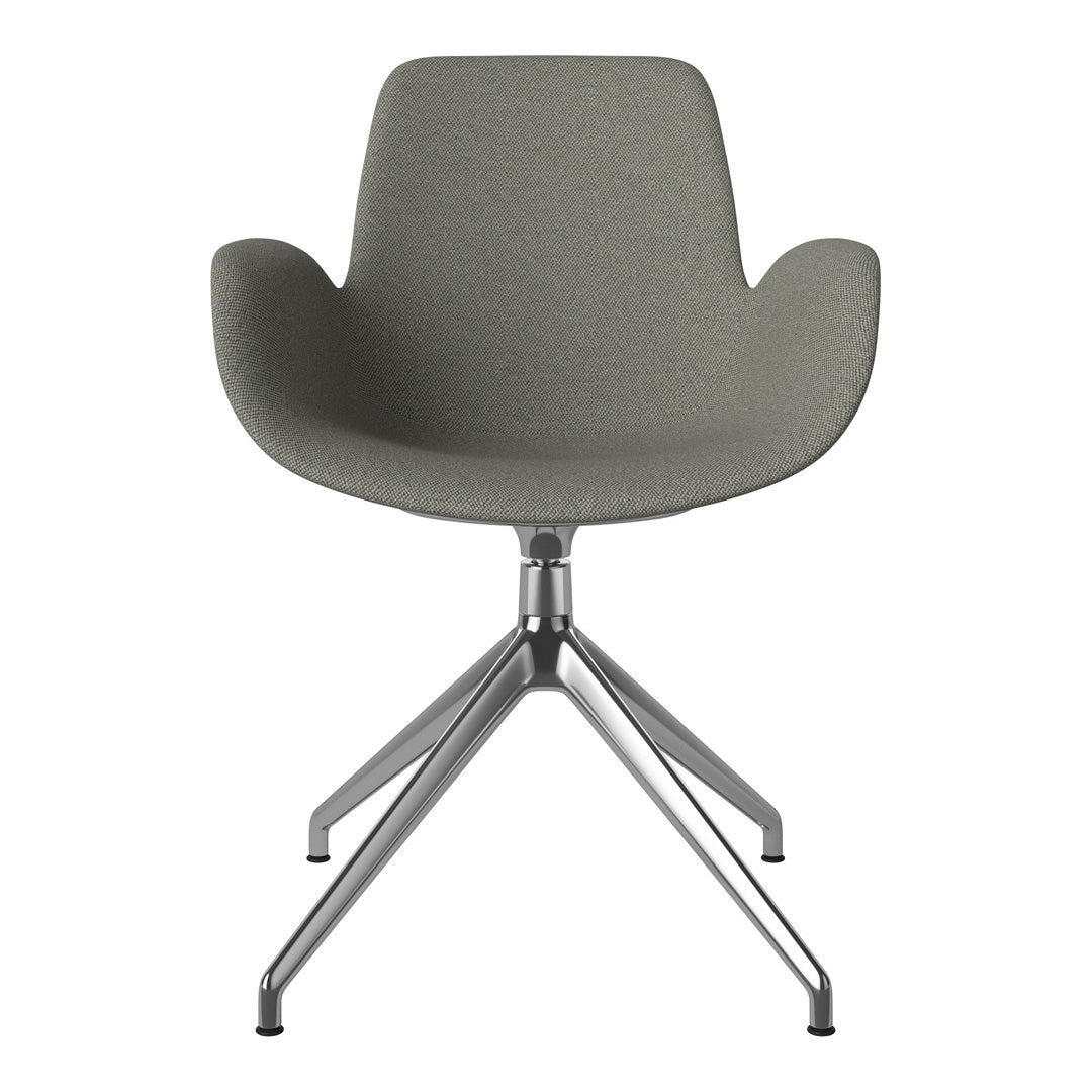 Fauteuil Seed - Rembourré - Piètement 4 branches avec patins - Chrome
