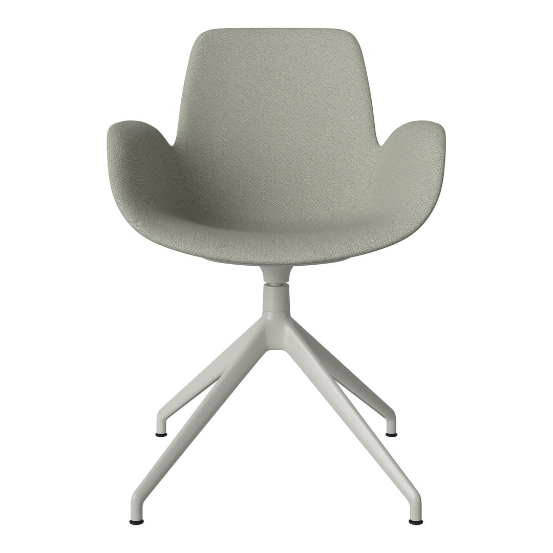 Fauteuil Seed - Rembourré - Piètement 4 branches avec patins - Acier laqué gris