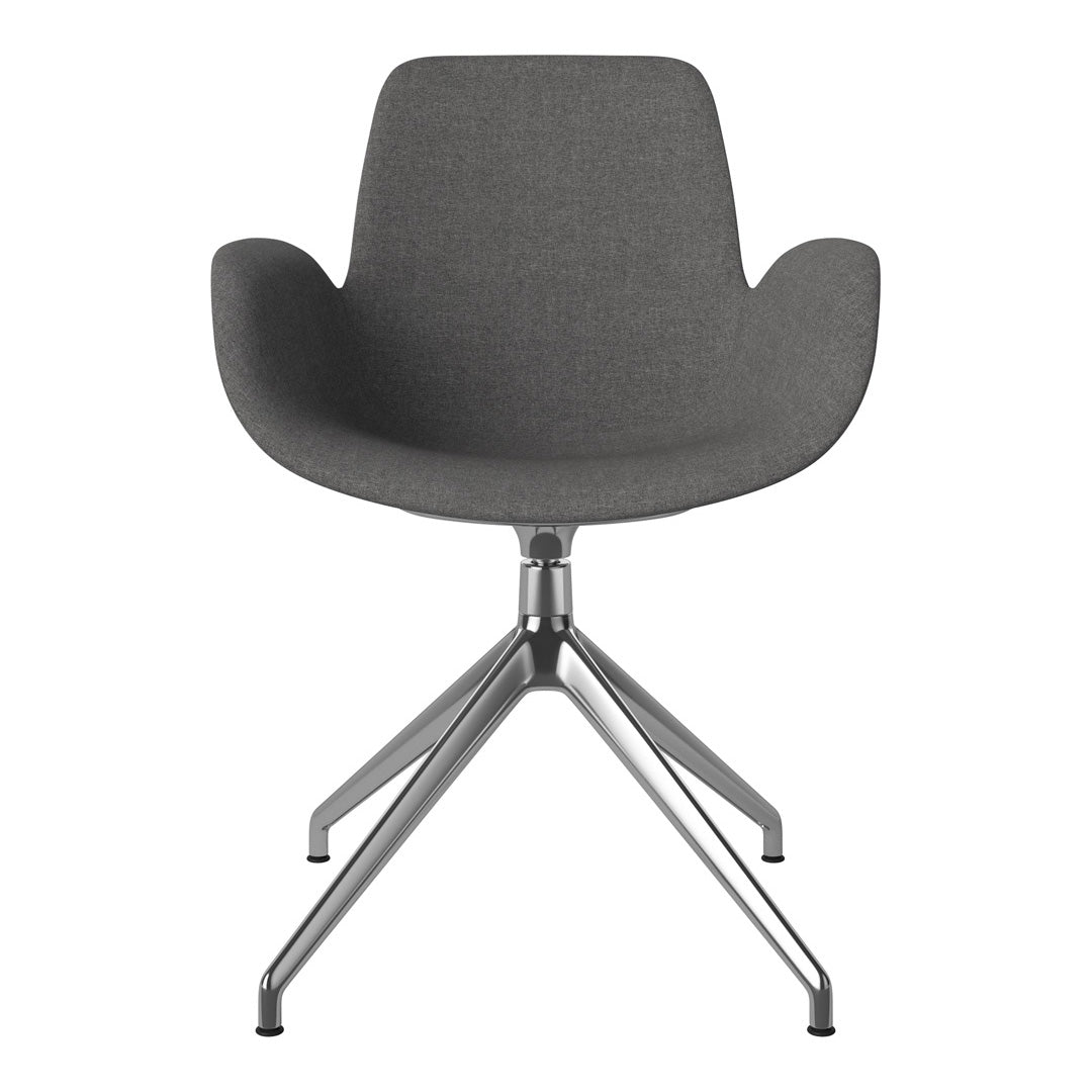 Fauteuil Seed - Rembourré - Piètement 4 branches avec patins - Chrome