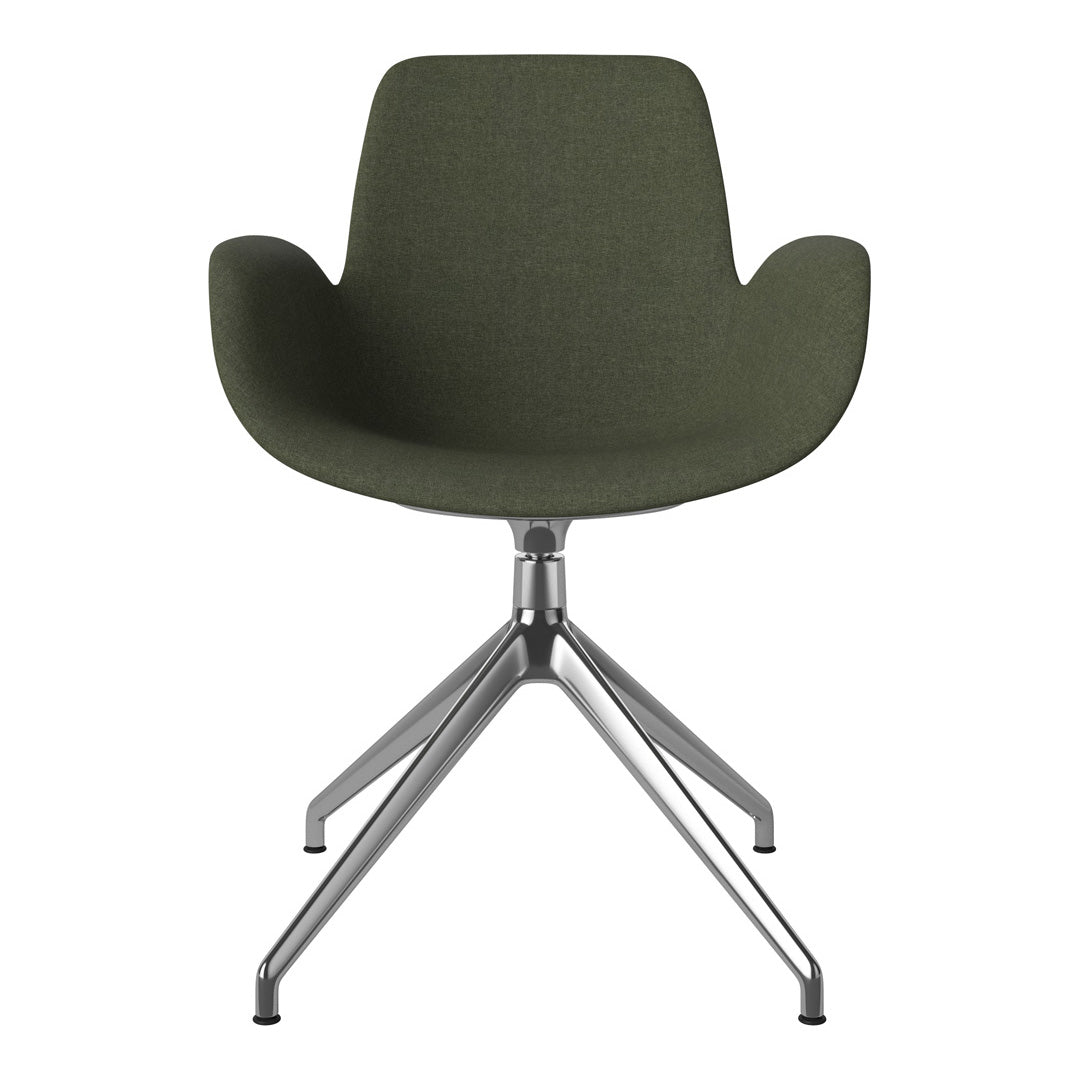 Fauteuil Seed - Rembourré - Piètement 4 branches avec patins - Chrome