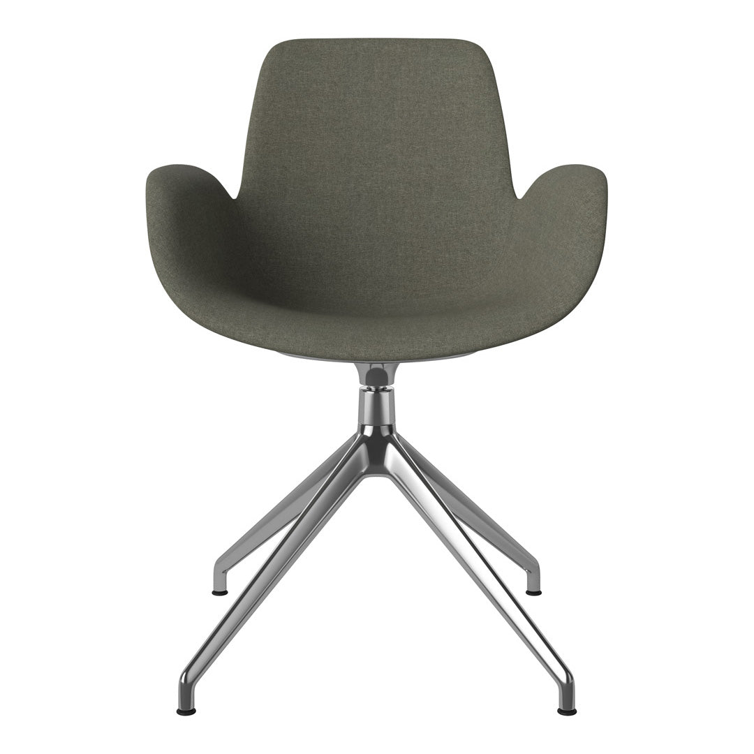 Fauteuil Seed - Rembourré - Piètement 4 branches avec patins - Chrome