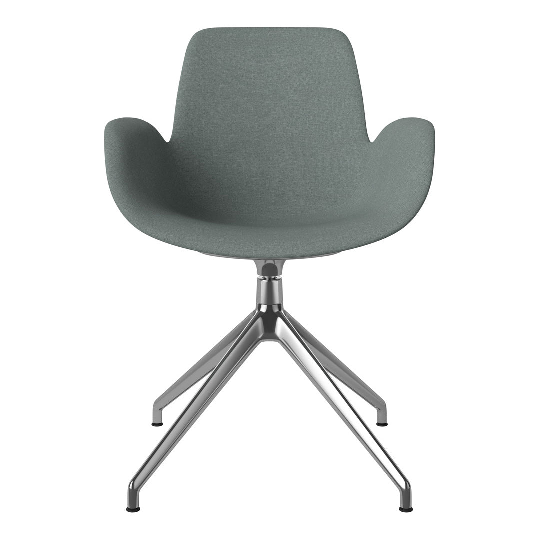 Fauteuil Seed - Rembourré - Piètement 4 branches avec patins - Chrome