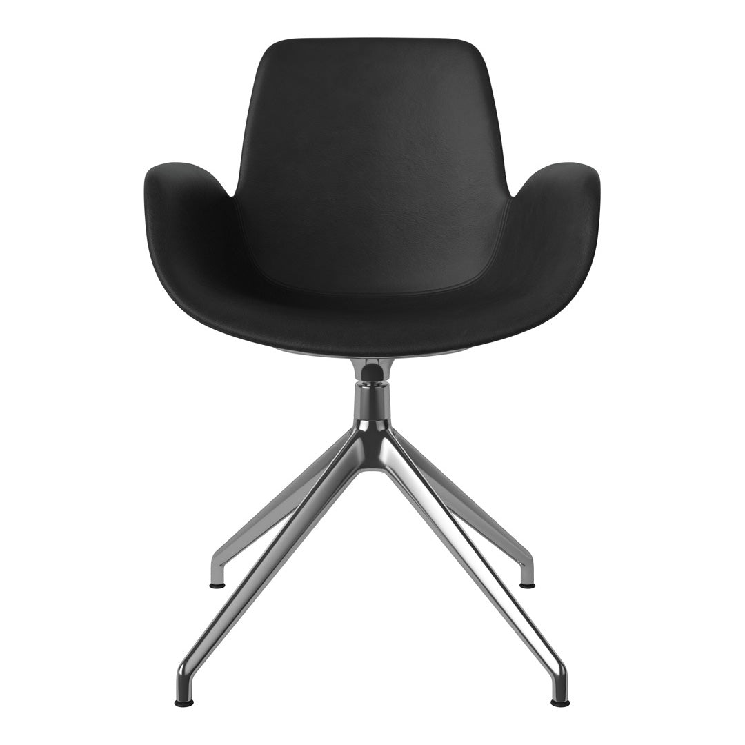 Fauteuil Seed - Rembourré - Piètement 4 branches avec patins - Chrome