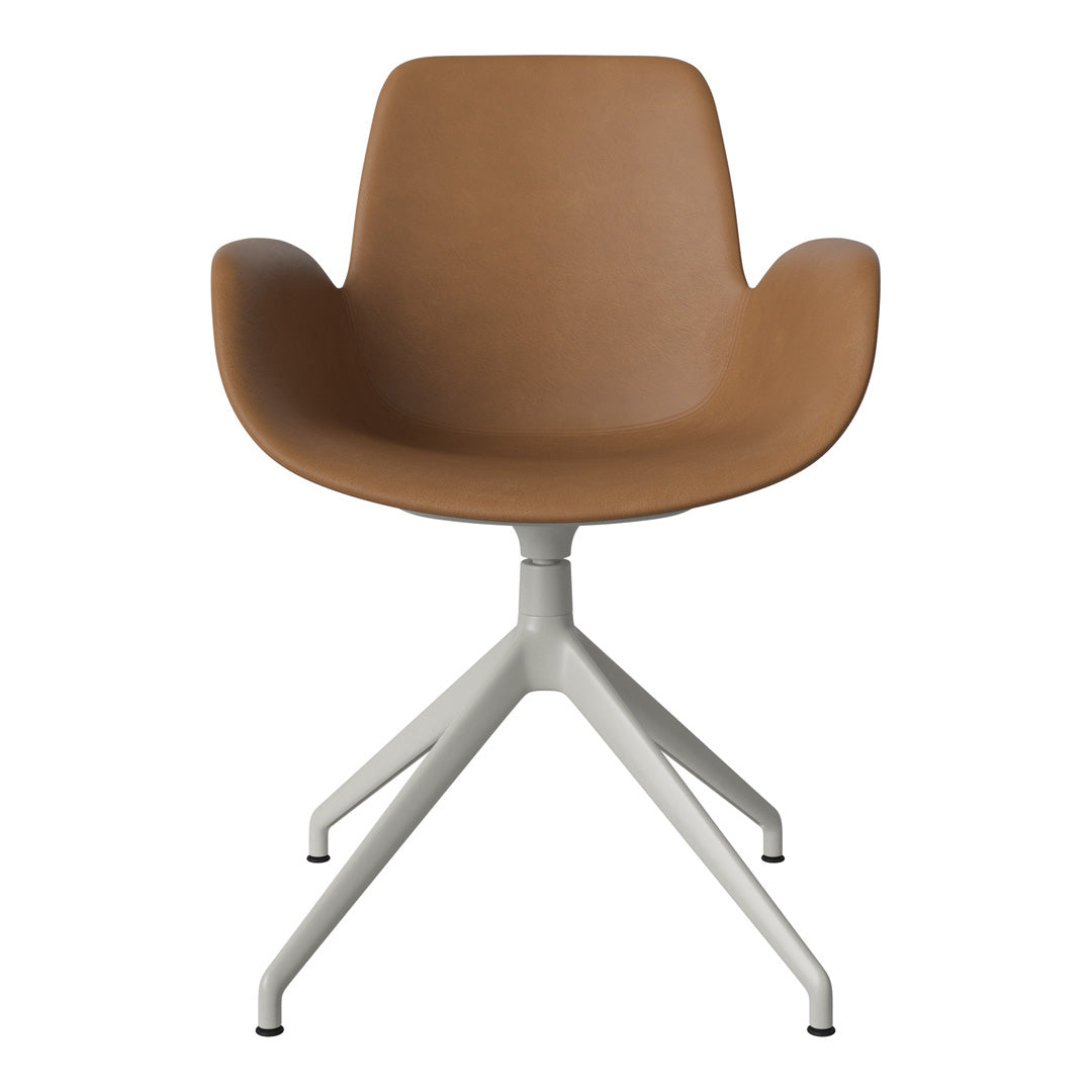 Fauteuil Seed - Rembourré - Piètement 4 branches avec patins - Acier laqué gris