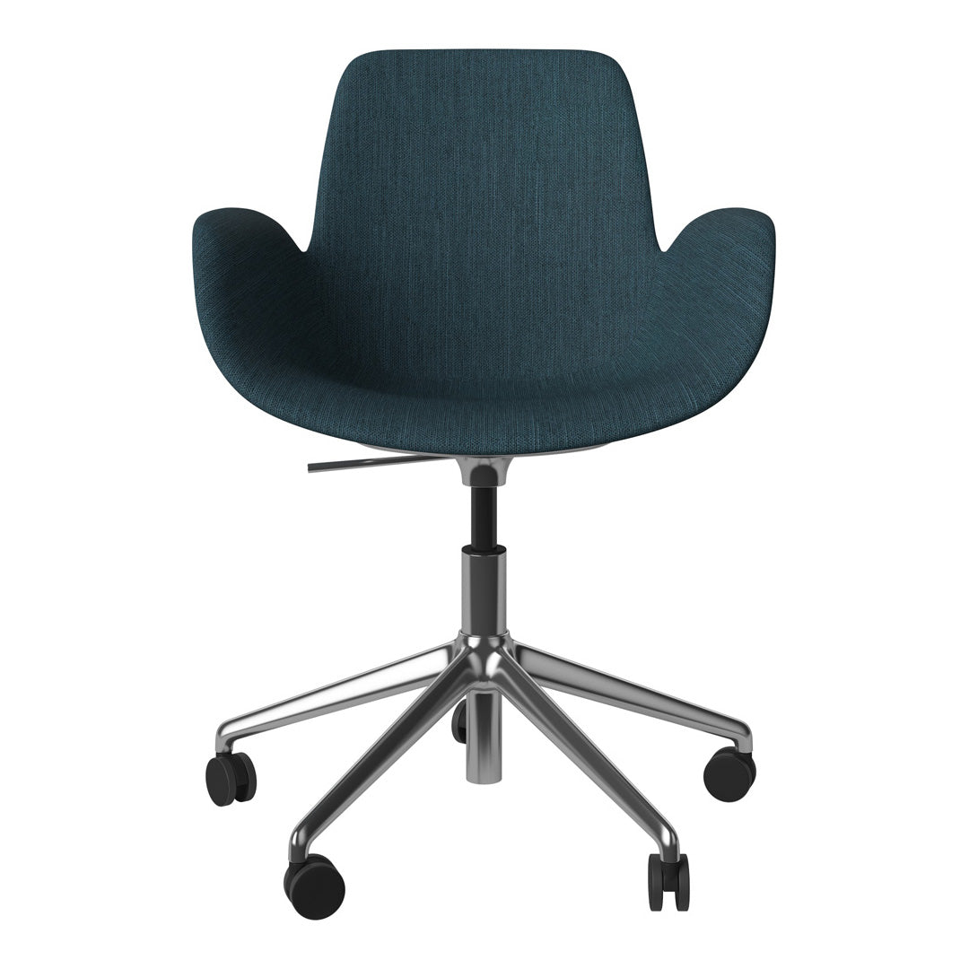 Fauteuil Seed - Rembourré - Piètement 5 branches avec roulettes - Chrome