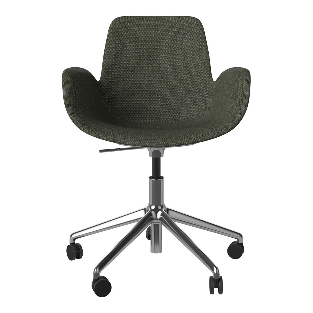Fauteuil Seed - Rembourré - Piètement 5 branches avec roulettes - Chrome