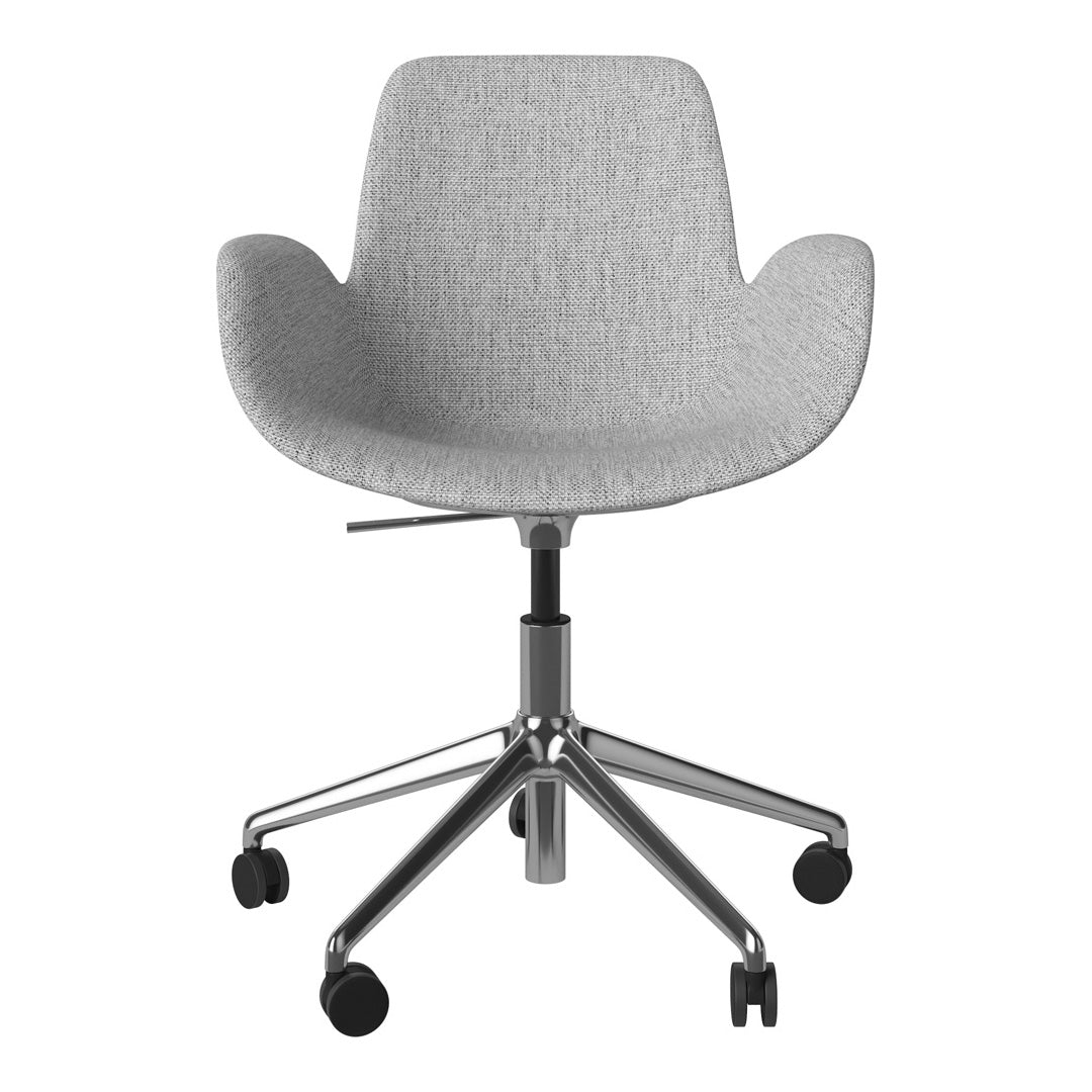 Fauteuil Seed - Rembourré - Piètement 5 branches avec roulettes - Chrome