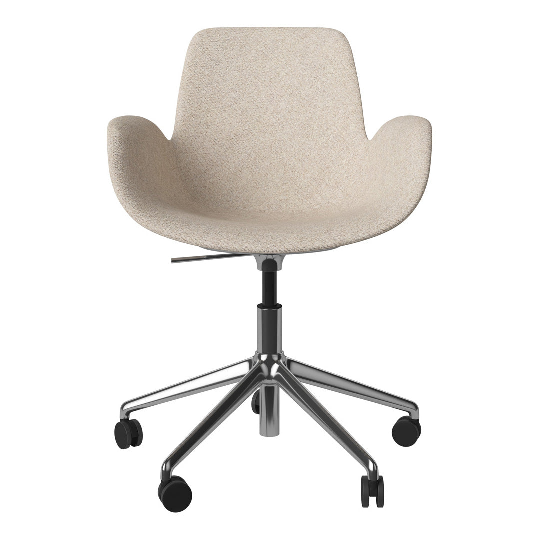 Fauteuil Seed - Rembourré - Piètement 5 branches avec roulettes - Chrome