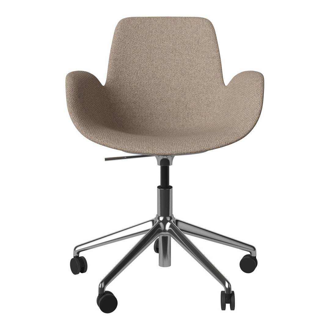 Fauteuil Seed - Rembourré - Piètement 5 branches avec roulettes - Chrome