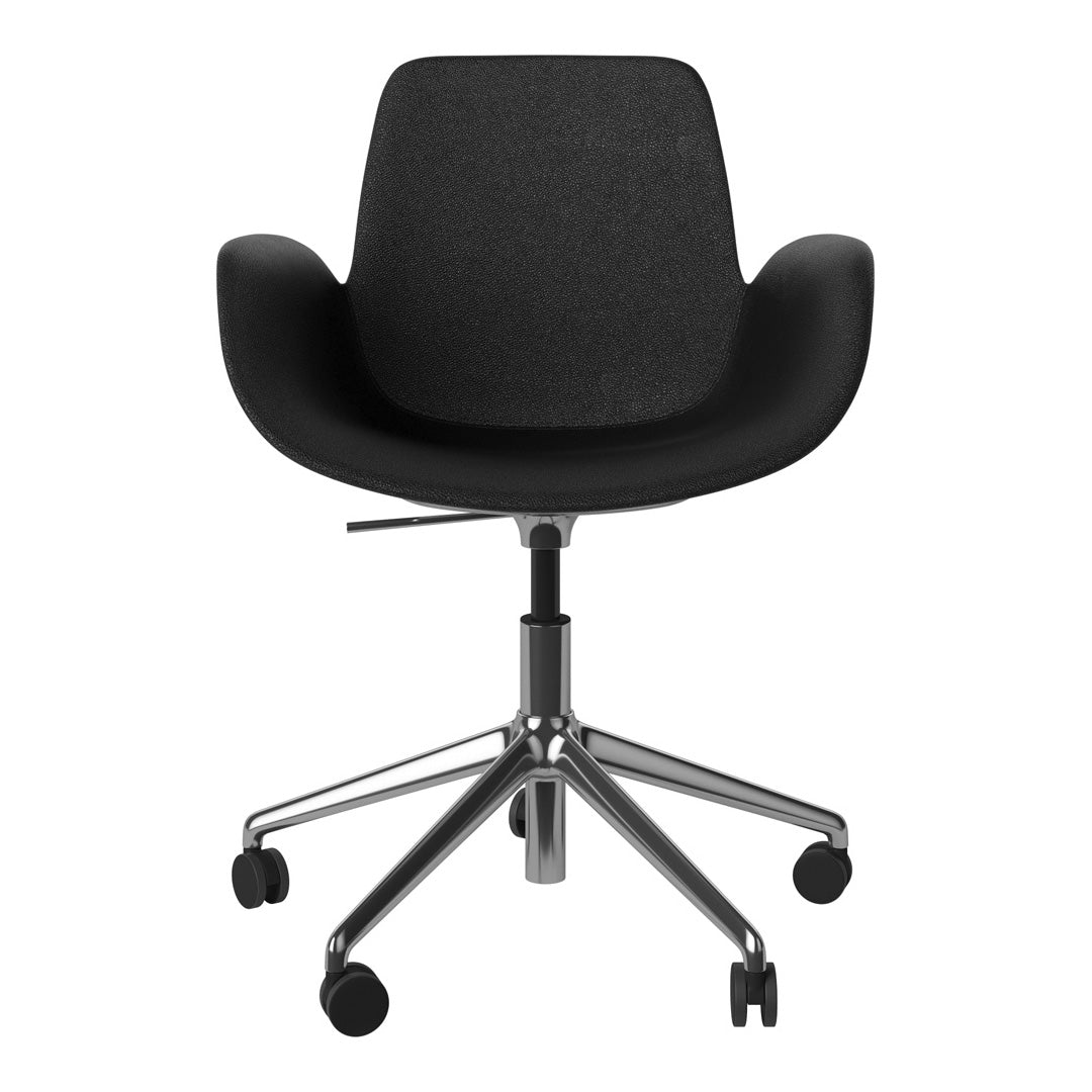 Fauteuil Seed - Rembourré - Piètement 5 branches avec roulettes - Chrome