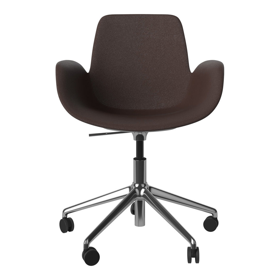 Fauteuil Seed - Rembourré - Piètement 5 branches avec roulettes - Chrome