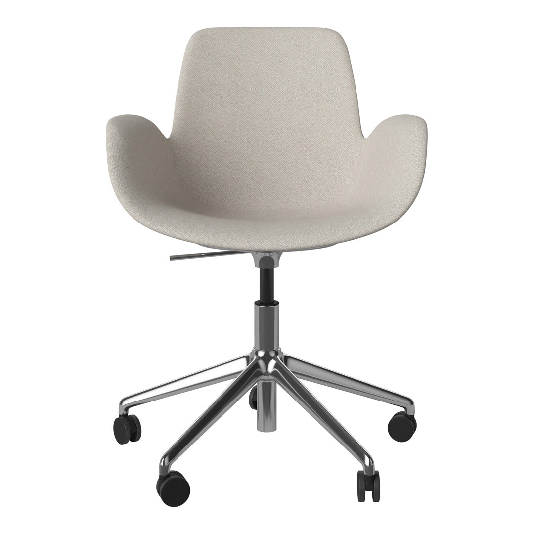 Fauteuil Seed - Rembourré - Piètement 5 branches avec roulettes - Chrome