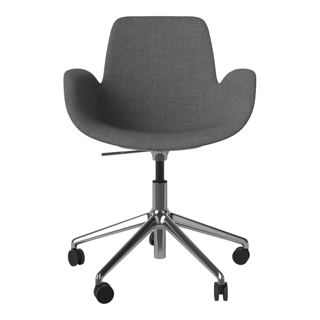 Fauteuil Seed - Rembourré - Piètement 5 branches avec roulettes - Chrome