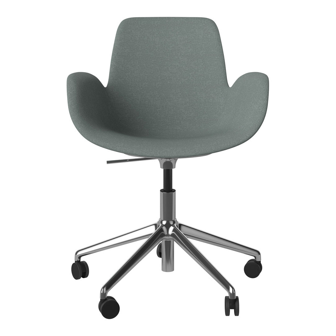 Fauteuil Seed - Rembourré - Piètement 5 branches avec roulettes - Chrome