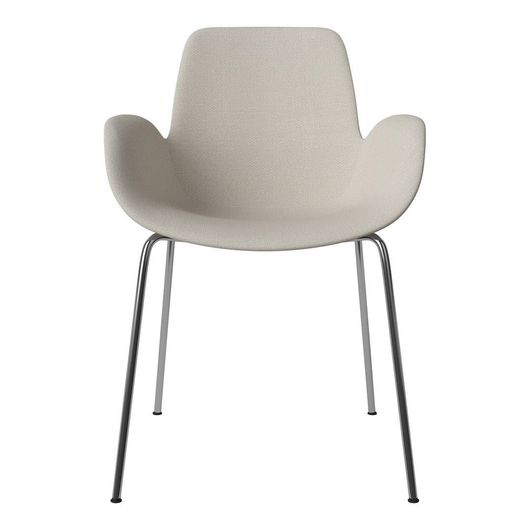 Fauteuil de salle à manger Seed - Rembourré - Base chromée