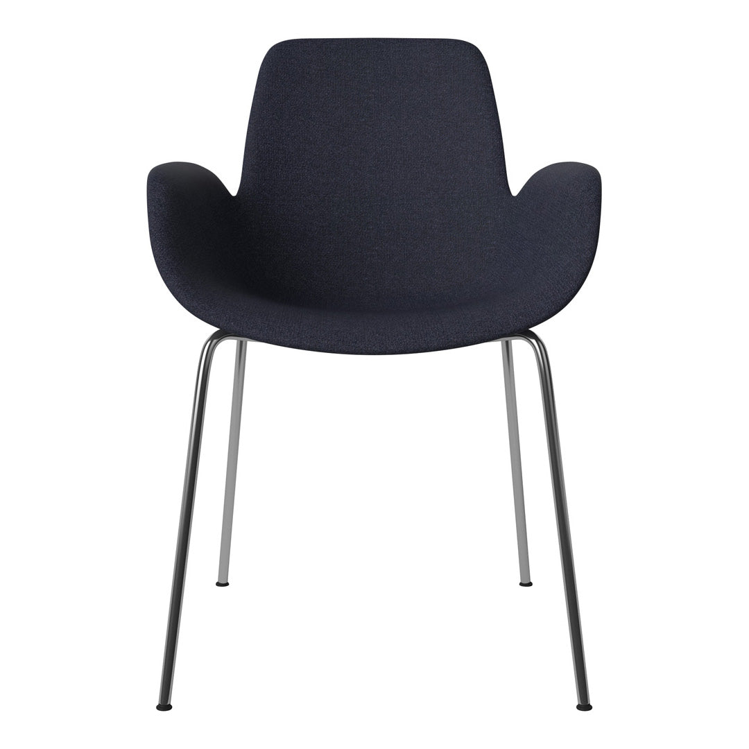 Fauteuil de salle à manger Seed - Rembourré - Base chromée