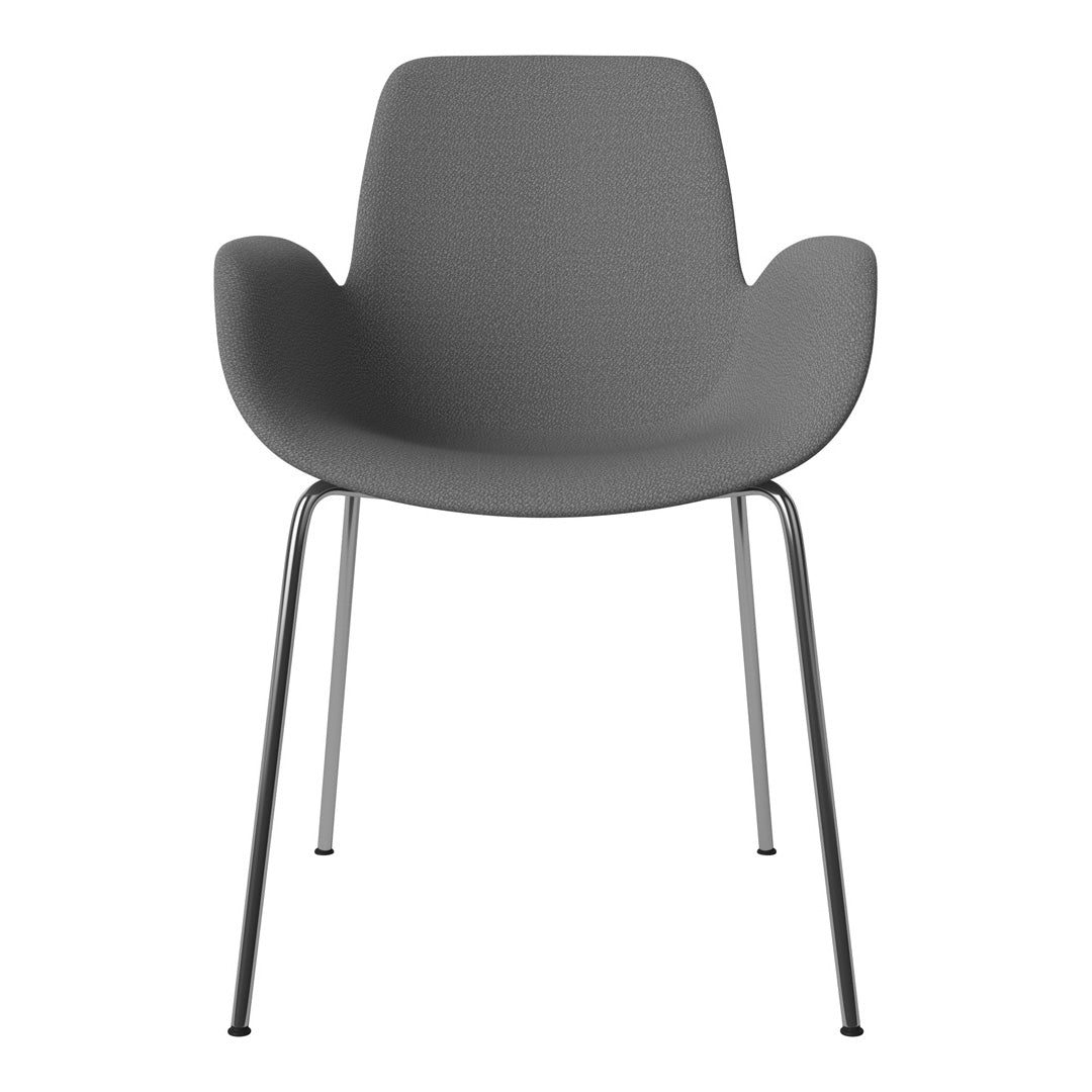 Fauteuil de salle à manger Seed - Rembourré - Base chromée