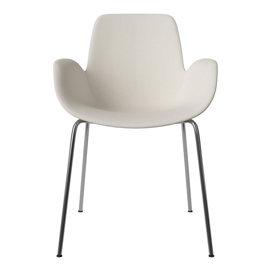 Fauteuil de salle à manger Seed - Rembourré - Base chromée