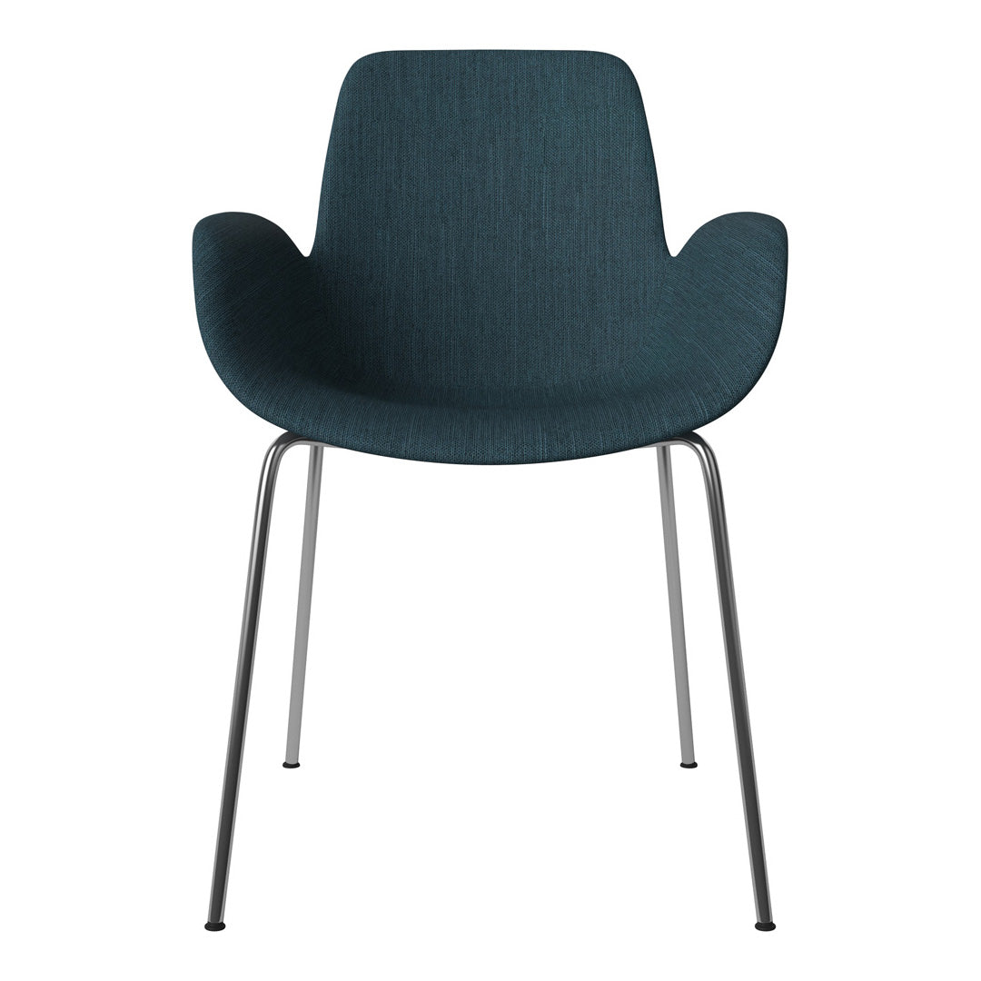 Fauteuil de salle à manger Seed - Rembourré - Base chromée
